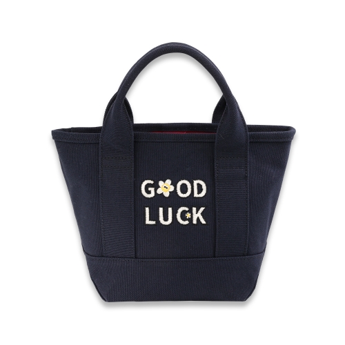 good luck tote bag_navy