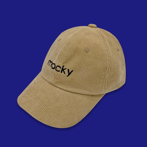 corduroy ball cap_beige