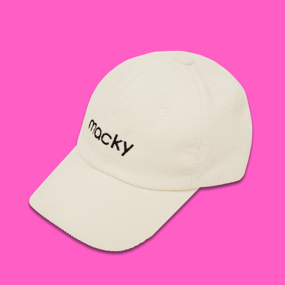 corduroy ball cap_white