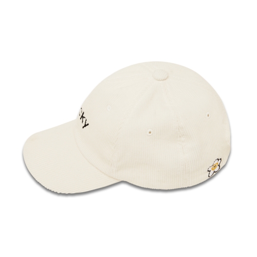 corduroy ball cap_white