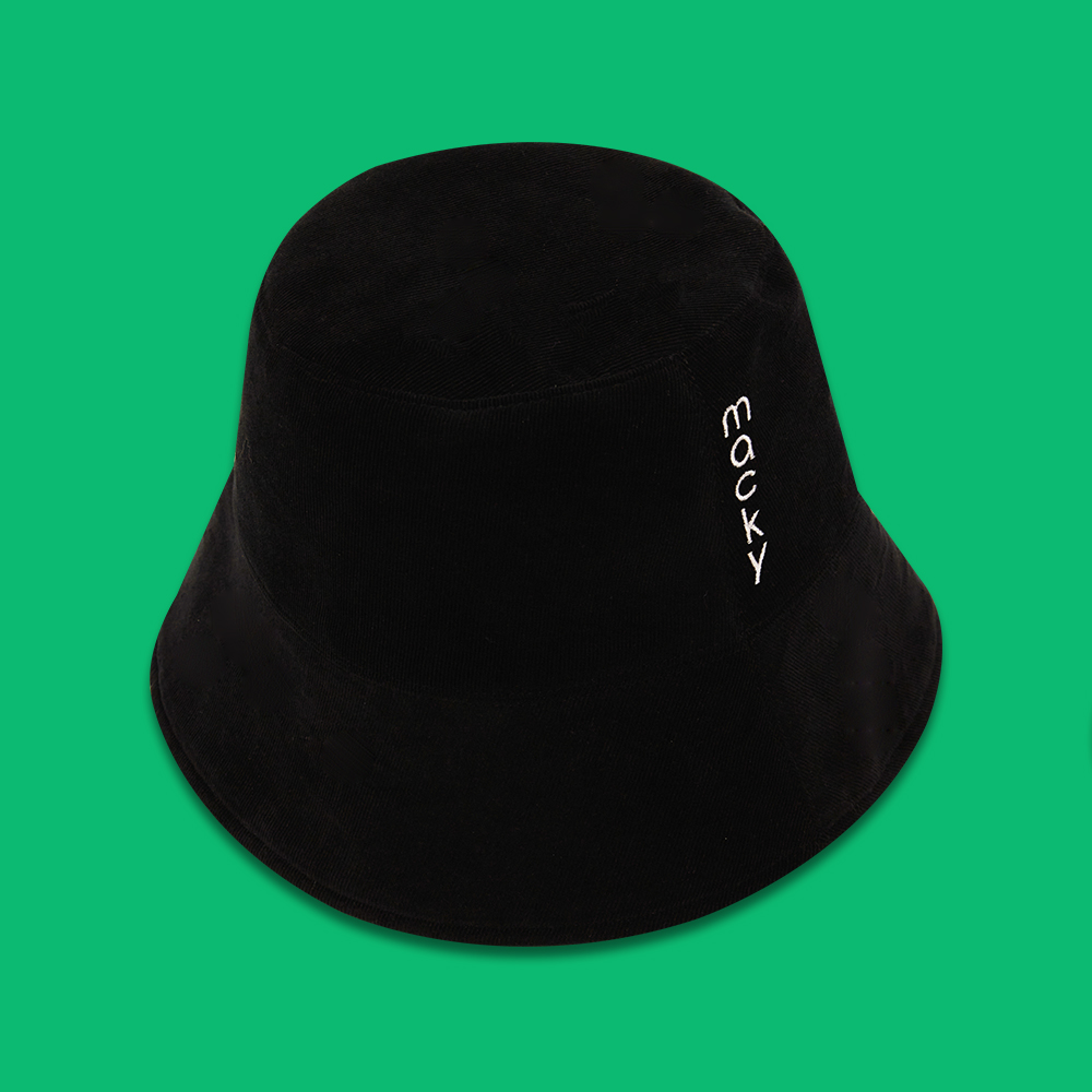 corduroy bucket hat black