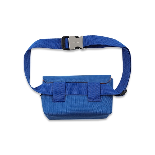 multi canvas belt hip sack_blue