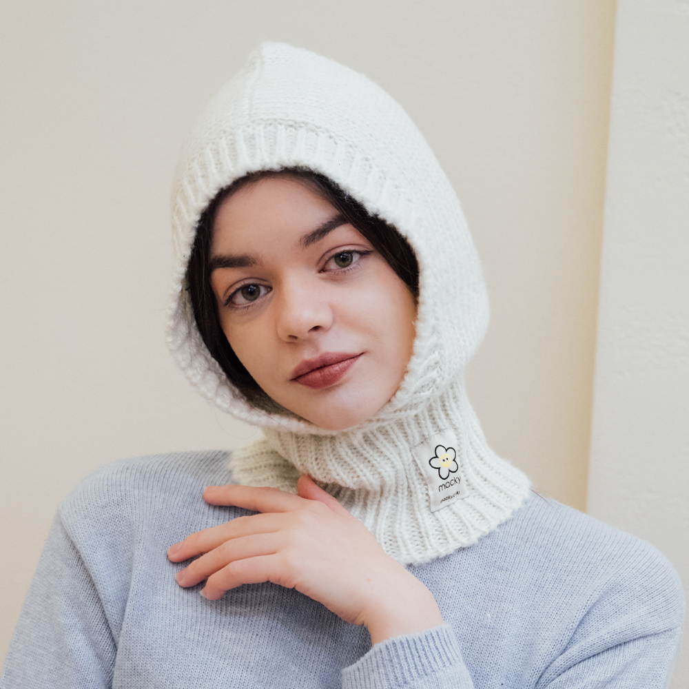 milli knit baraclava_ivory