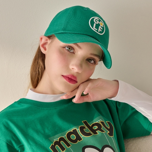 circle golf ball cap_green