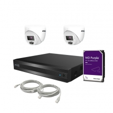D-2 간편설치 NVR PoE Full HD 210만화소 2SET 풀패키지 보안용 HDD포함 TN-HDFP_Lite + TITDx 2