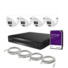 D-4  간편설치 NVR PoE Full HD 210만화소 4SET 풀패키지 보안용 HDD포함  TN-HDFP_Lite + TITDx 4