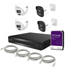  D-12  간편설치 NVR PoE Full HD 210만화소 4SET 풀패키지 보안용 HDD포함  TN-HDFP_Lite + TITDx 2 + TITBx 2