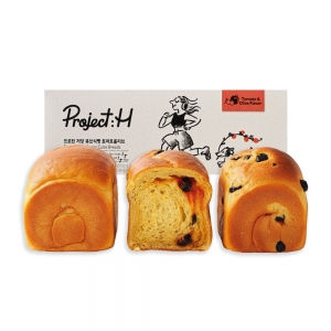 베이커피 프로젝트H 프로틴 저당 큐브식빵 토마토올리브 완제 3개입 1박스