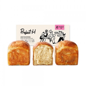 베이커피 프로젝트H 프로틴 저당 큐브식빵 테프 완제 3개입 1박스