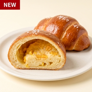 베이커피 수제 콘 버터 소금빵 냉동생지 80g 20개입