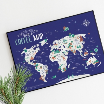 월드커피맵 A1 포스터