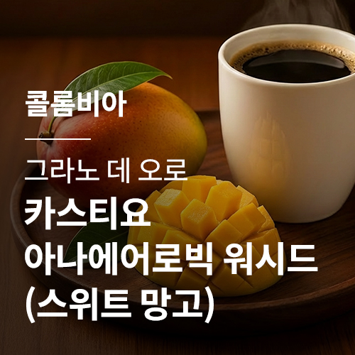 콜롬비아 그라노 데 오로 카스티요 아나에어로빅 워시드 (스위트 망고)
