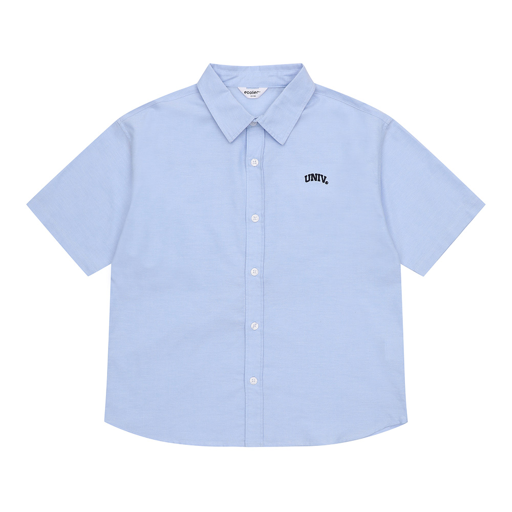[에꼴리에] 여름 남자 5부 클래식 블루셔츠(23B1301)