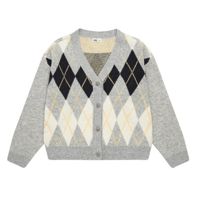 [소이] 여자 겨울이월 브이넥아가일니트가디건(23W5081)