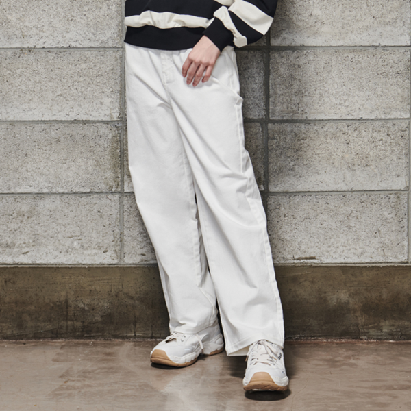 [에꼴리에] 여자 가을이월 오픈밴딩 데일리 면스판바지(24C0253)