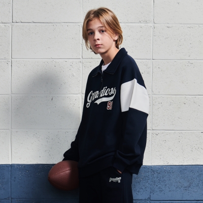 [에꼴리에] 남자 겨울이월 노기모 바시티반집업 셋업티(24D0733)