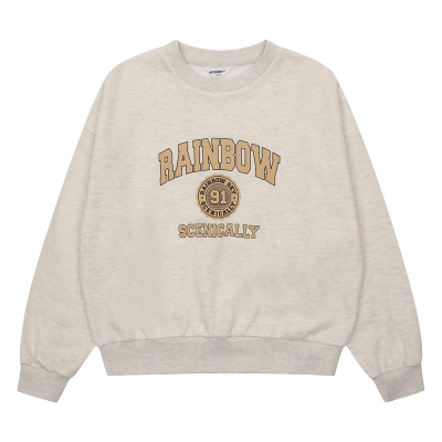 [에꼴리에] 여자 겨울이월 소프트기모 레터링 맨투맨티(24D0452)