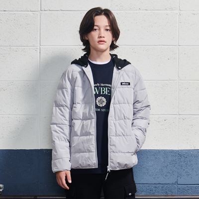 [에꼴리에] 남녀공용 겨울이월 라이트그레이초경량점퍼(24D0104)