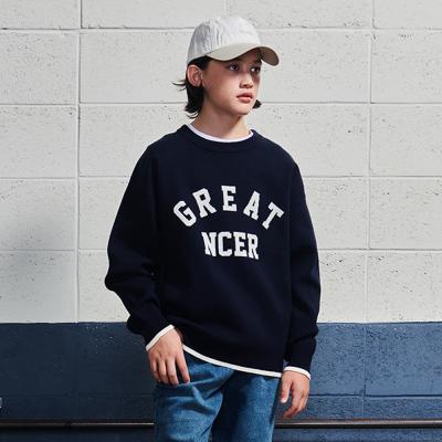 [에꼴리에] 남자 겨울이월 레터링 쟈가드 니트티(24D5032)