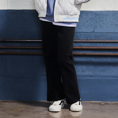 [에꼴리에] 여자 겨울이월 부츠컷 기모블랙진(24D0256)