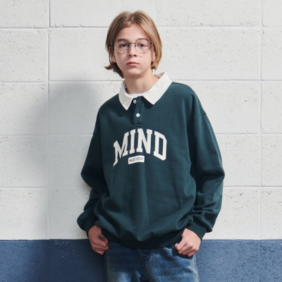 [에꼴리에] 남자 겨울이월 뉴클래식 카라 맨투맨티(24D1407)