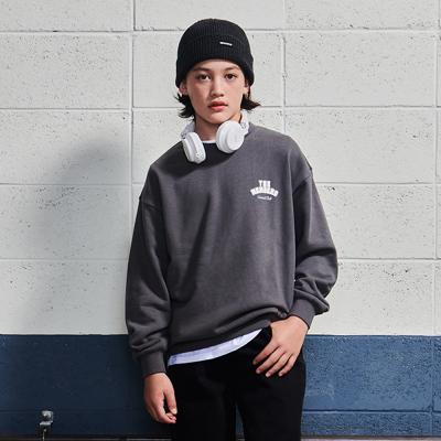 [에꼴리에] 남녀공용 겨울이월 뉴트럴 칼라 맨투맨티(24D0441)