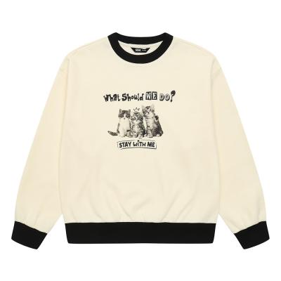 [소이] 여자 겨울이월 캣프렌즈맨투맨티(24W1462)