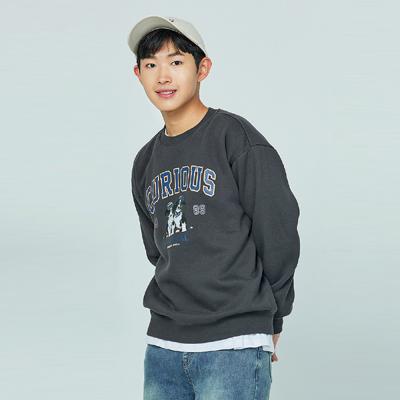 [소이] 남자 겨울이월 강아지전사기모맨투맨티(24W1409)