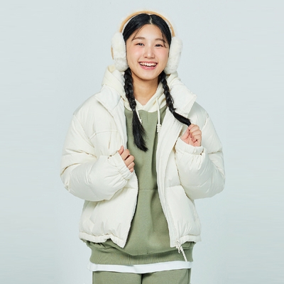 [소이] 여자 겨울이월 크림푸퍼다운점퍼(24W1151)
