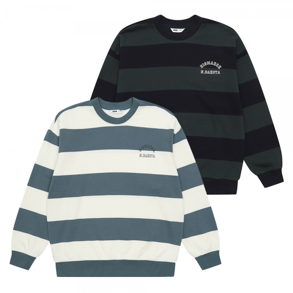 [소이] 남자 겨울이월 캐주얼스트라이프맨투맨티(24W0441)