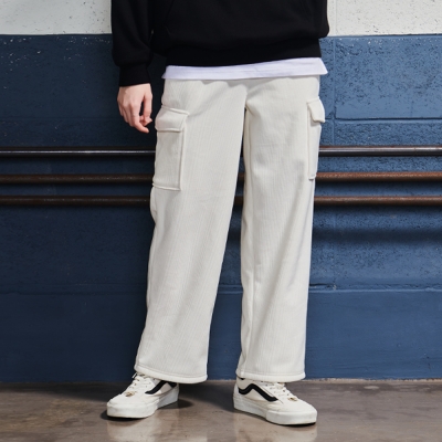 [에꼴리에] 여자 겨울이월 골지벨로아본딩 카고바지(24D1256)