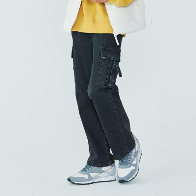 [소이] 남자 겨울이월 카고스트레이트기모블랙진(24W5208)