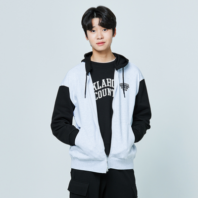 [소이] 남자 가을이월 모노배색후드셋업점퍼(25S5701)