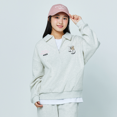 [소이] 여자 봄이월 오트밀카라맨투맨티(25S0753)