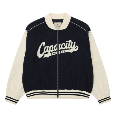 [틴톡] 여자 가을이월 항공 포켓 바시티 점퍼(25OT151)