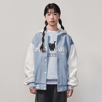 [에꼴리에] 여자 가을이월 루즈핏칼라야구점퍼(25A0152)