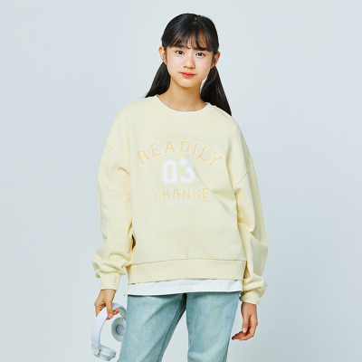 [소이] 여자 봄이월 파스텔레이어드바이오맨투맨티(25S0458)