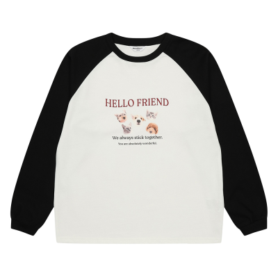 [에꼴리에] 여자 봄이월 프렌즈전사배색라글란티(25A3457)