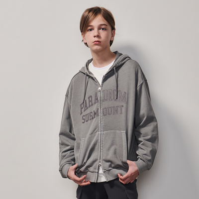 [에꼴리에] 남자 가을이월 루즈핏 피그먼트 투웨이 후드집업(25A3103)