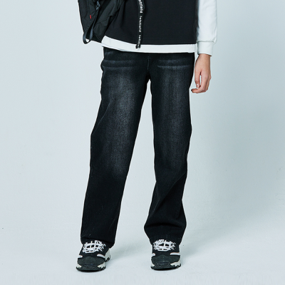 [소이] 남자 봄이월 세미와이드오픈밴딩블랙진(25S1206)