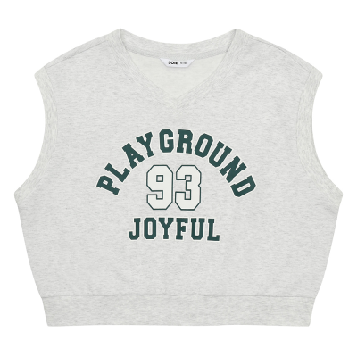 [소이] 여자 여름이월 브이넥크롭셋업조끼(25M5781)