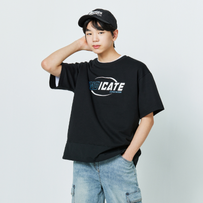 [소이] 남자 여름이월 5부쿨스판배색티(25M5731)