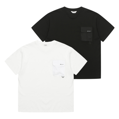 [에꼴리에] 남자 여름이월 4.5부 루즈핏 우븐포켓티(25B5402)