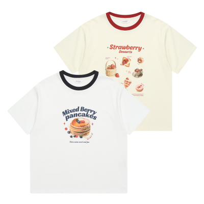 [에꼴리에] 여자 여름이월 4.5부 립배색 디저트 나염티(25B1462)