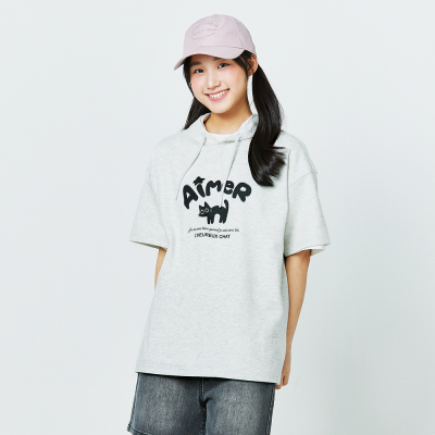 [소이] 여자 여름이월 5부 빈티지 후드티(25M0457)