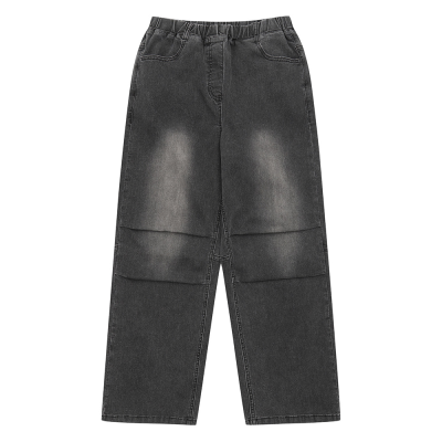 [에꼴리에] 남자 여름이월 와이드 파라슈트 워싱 블랙진(25B5204)