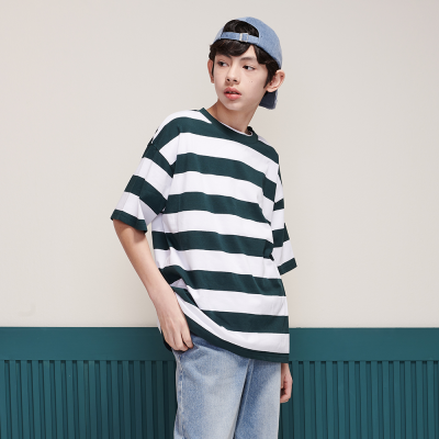 [에꼴리에] 남자 여름이월 5부빅보더 스트라이프티(25B0407)
