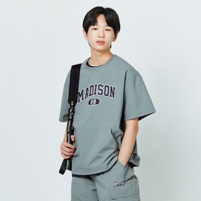 [소이] 남자 여름이월 5부 캐주얼 쿨스판 셋업티(25M1705)