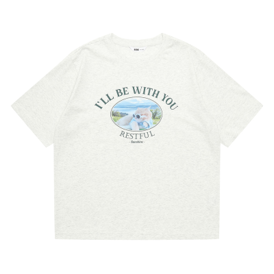 [소이] 여자 여름이월 5.5부 바캉스 캣전사 프린트티(25M1459)