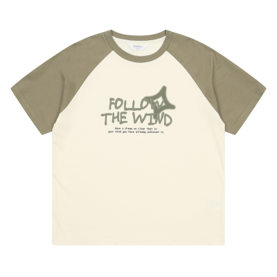 [에꼴리에] 여자 여름이월 카키라글란셋업티(25B3763)